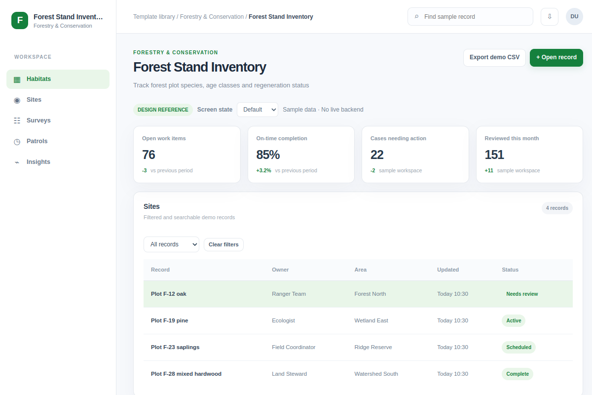 Forest Stand Inventory
