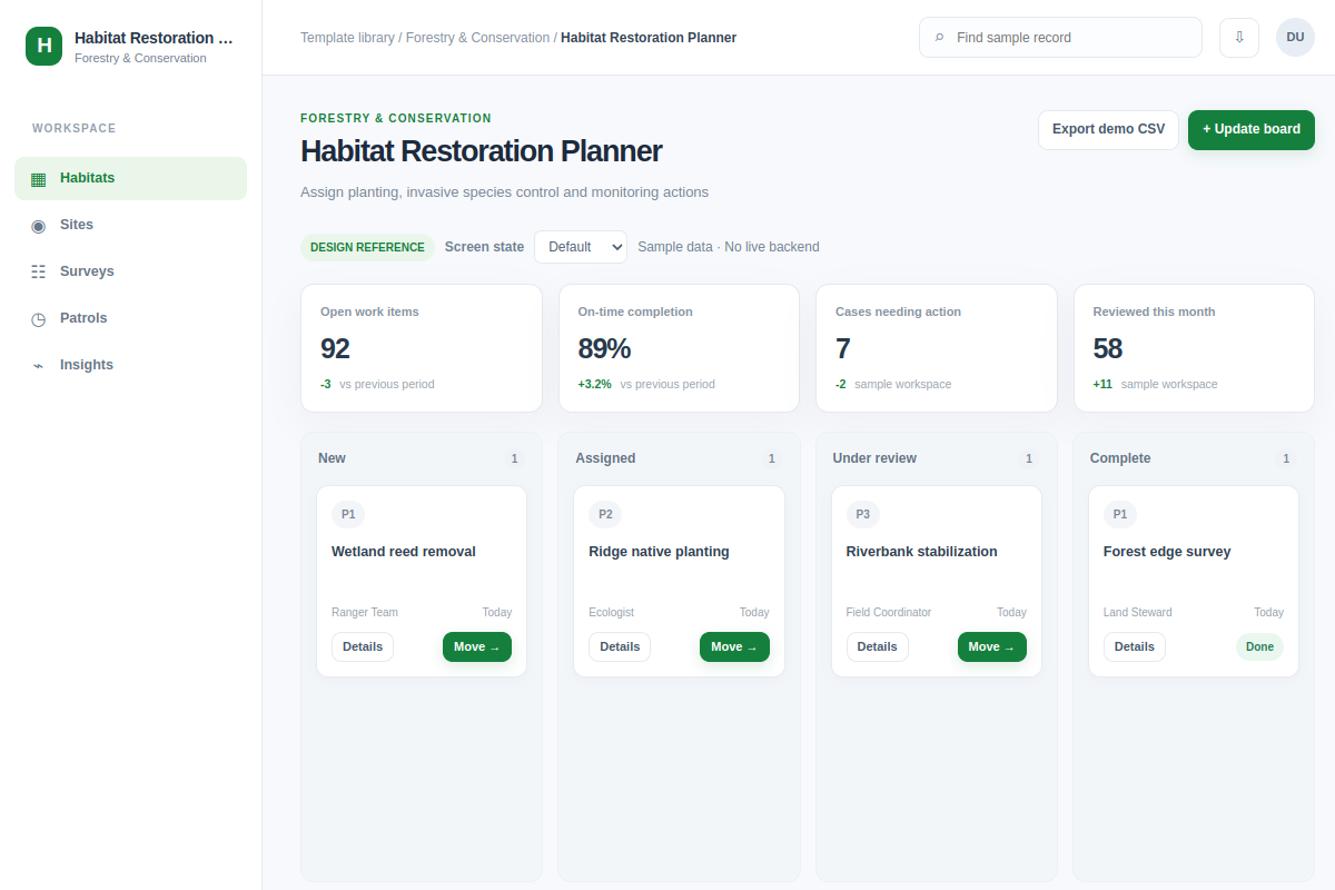 Habitat Restoration Planner