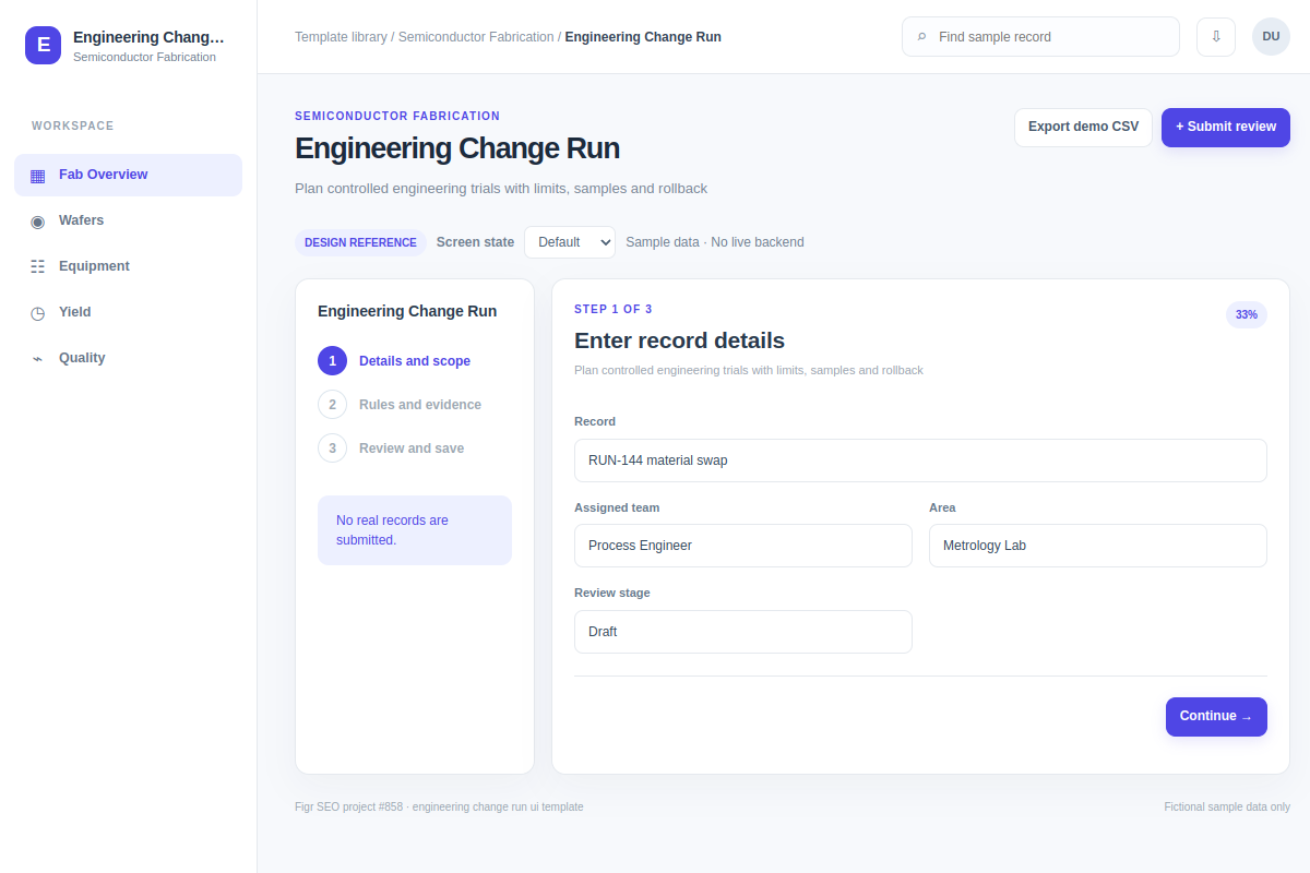 Engineering Change Run