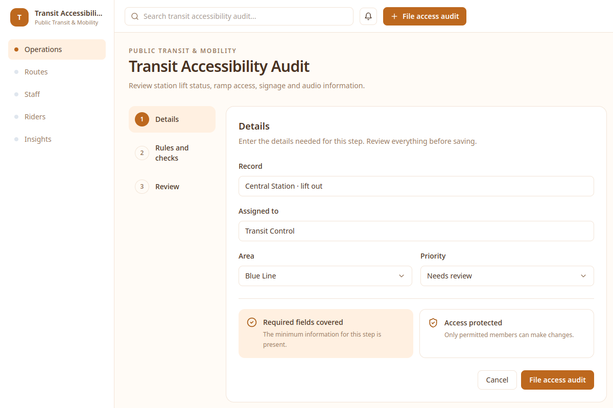 Transit Accessibility Audit