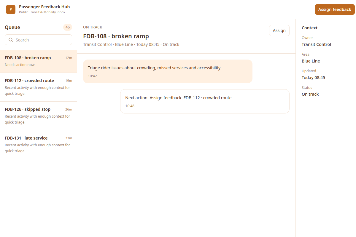 Passenger Feedback Hub