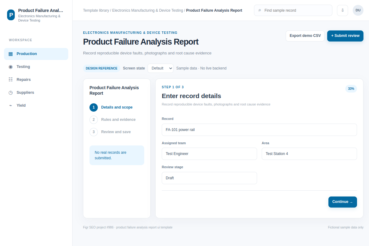 Product Failure Analysis Report