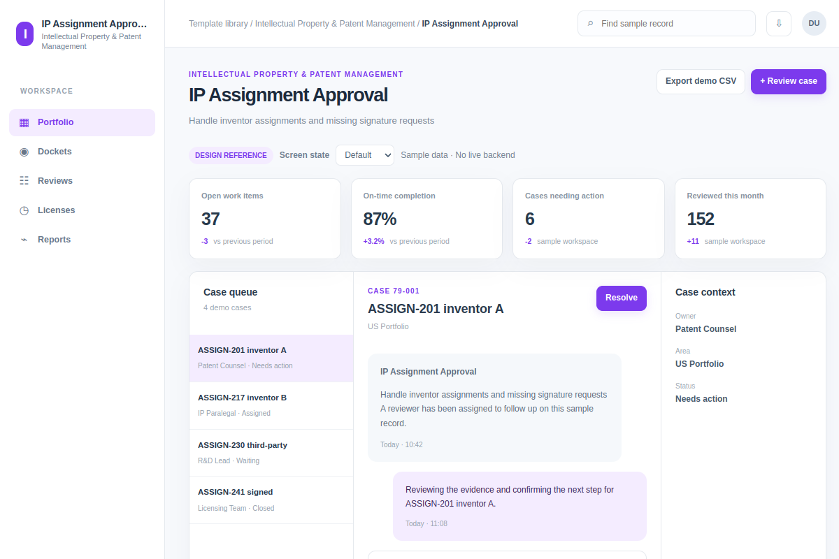 IP Assignment Approval