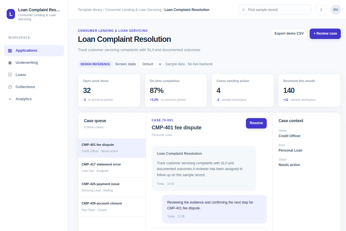 Loan Complaint Resolution