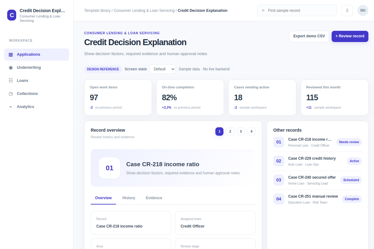 Credit Decision Explanation