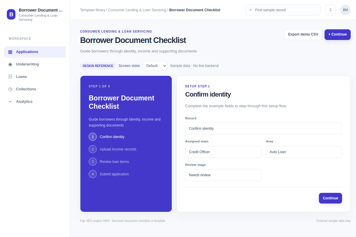Borrower Document Checklist