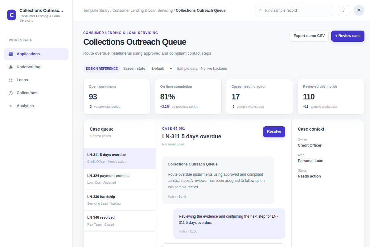 Collections Outreach Queue