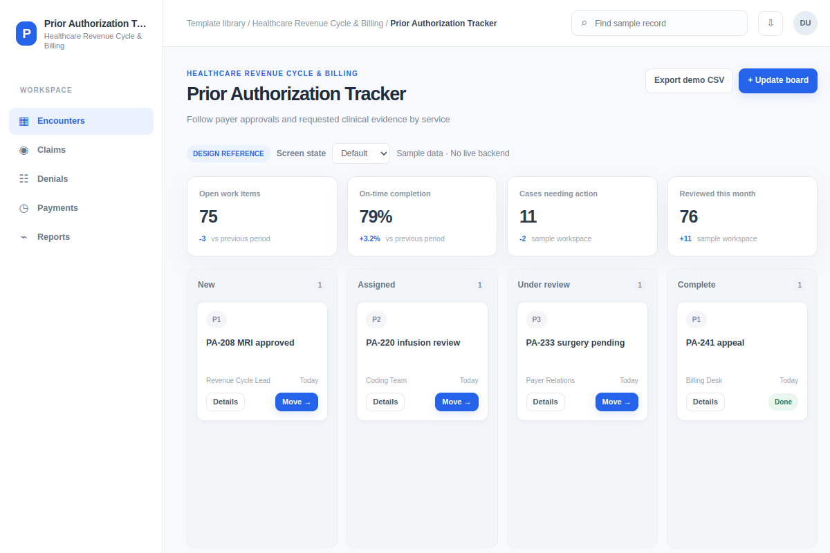 Prior Authorization Tracker