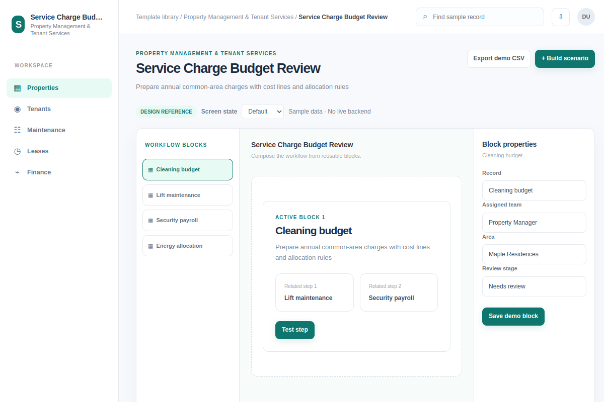 Service Charge Budget Review
