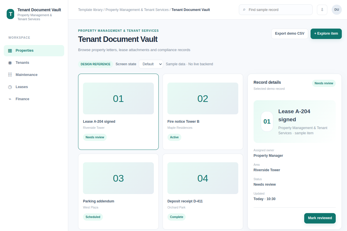 Tenant Document Vault