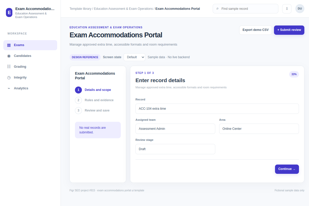 Exam Accommodations Portal