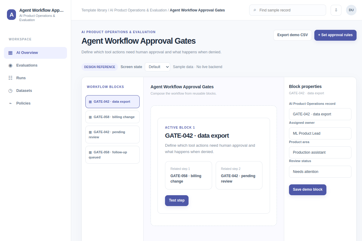 Agent Workflow Approval Gates