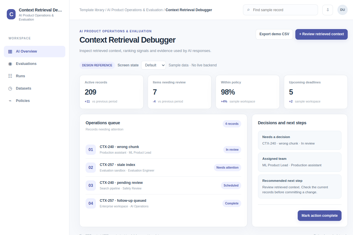 Context Retrieval Debugger