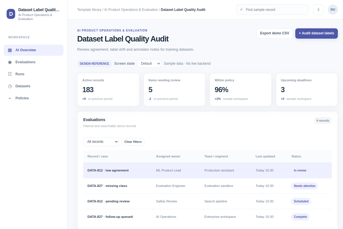 Dataset Label Quality Audit