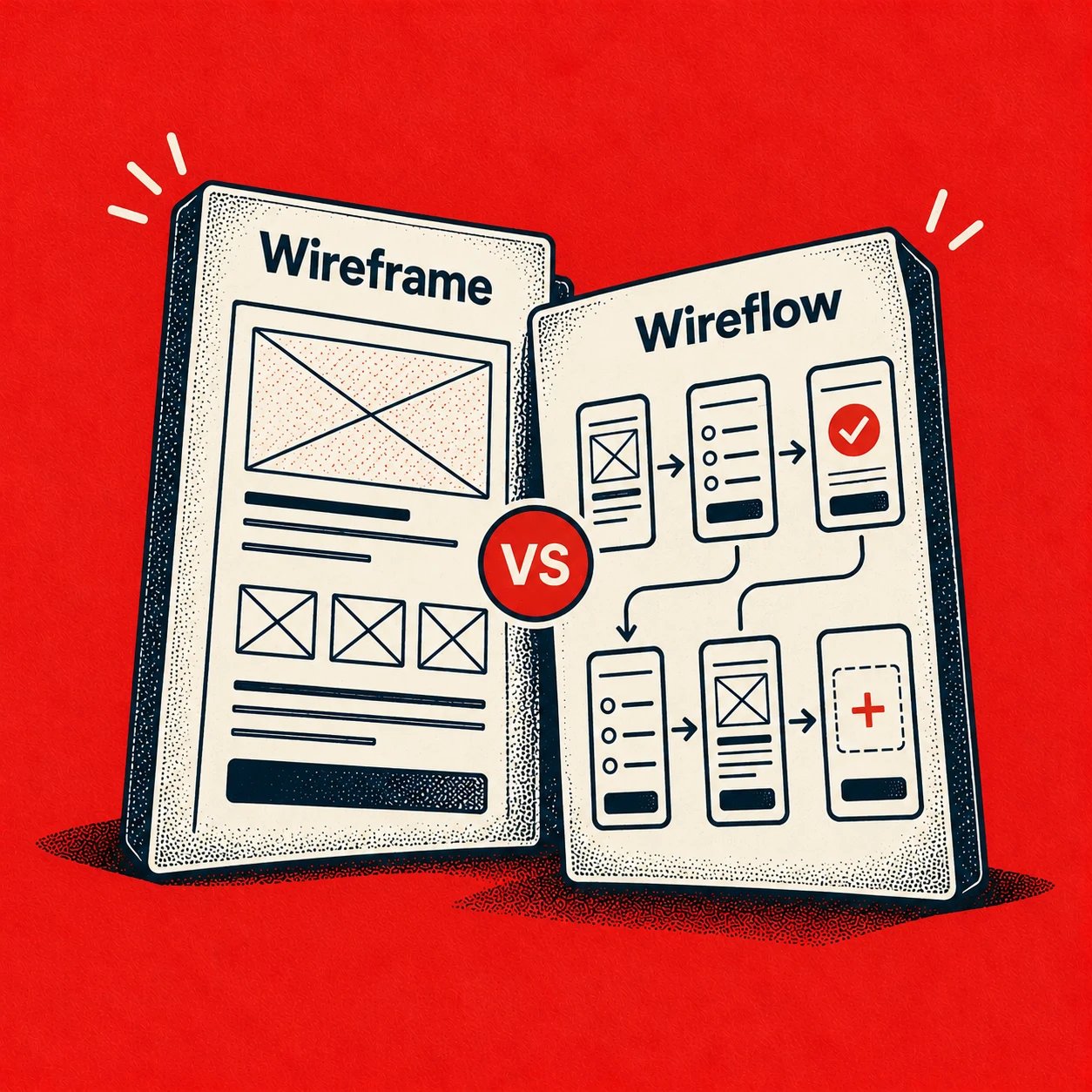 Compare wireflow vs wireframe by purpose, structure, fidelity, effort, and use case, with an invitation example and a practical selection checklist.