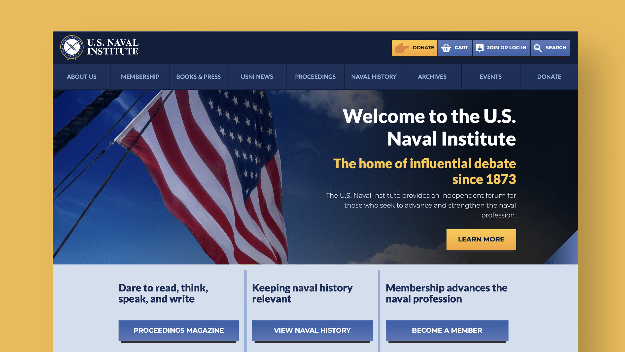 USNI homepage