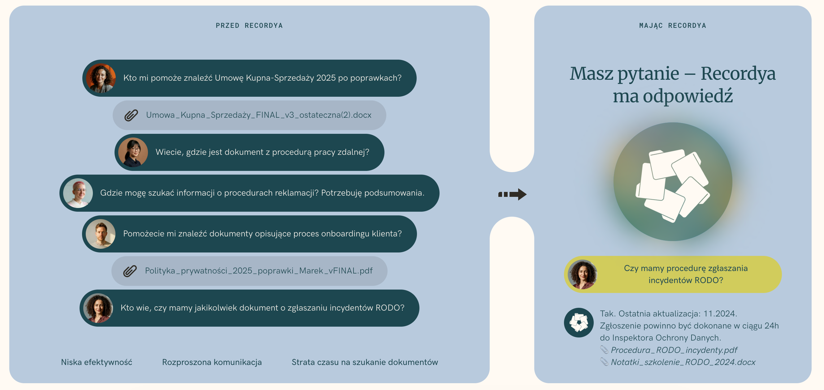 Chatbot AI Recordya jako baza wiedzy – szybkie odpowiedzi na pytania pracowników i klientów bez szukania dokumentów