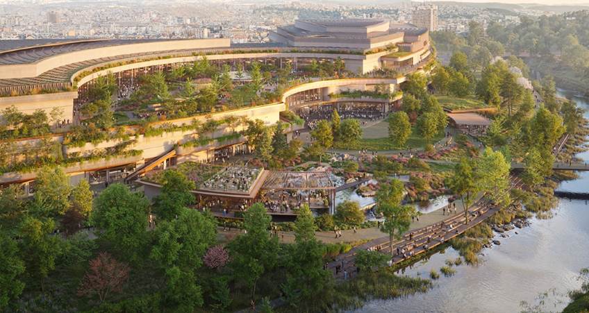 Randare 3D a viitorului proiect imobiliar Rivus din Cluj-Napoca, dezvoltat de Grupul Iulius.