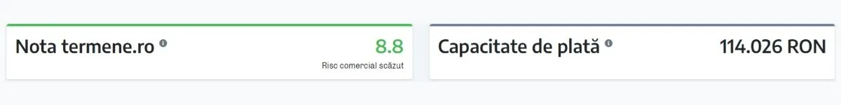 Nota Termene - risc scăzut