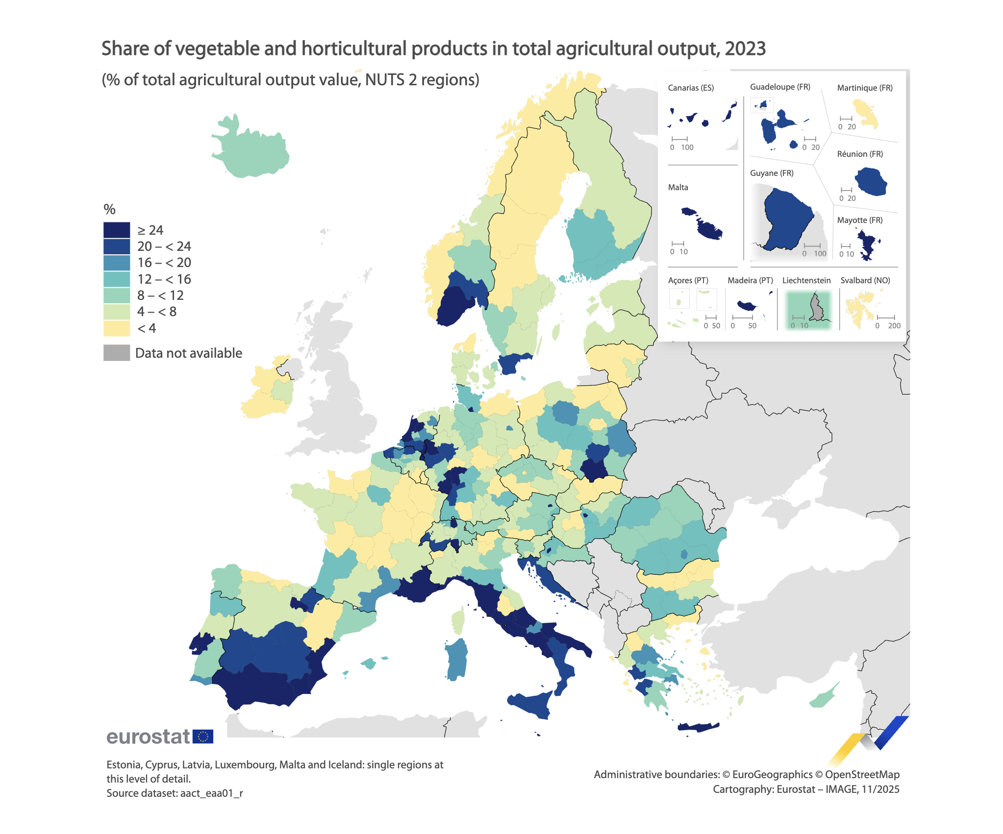 Agricultura românească, invizibilă în topul european: Andalucía face 16 miliarde euro, regiunile românești nu depășesc 2 miliarde