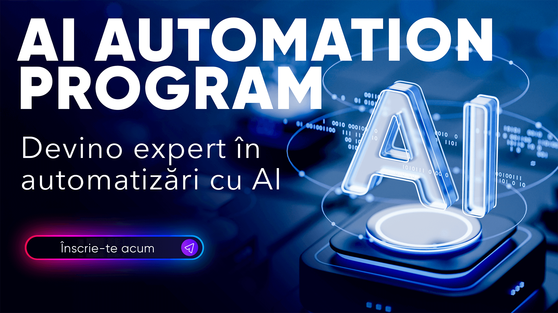 Lansăm workshopul AI Automation Specialist: Cum să transformi procesele din compania ta cu Inteligența Artificială