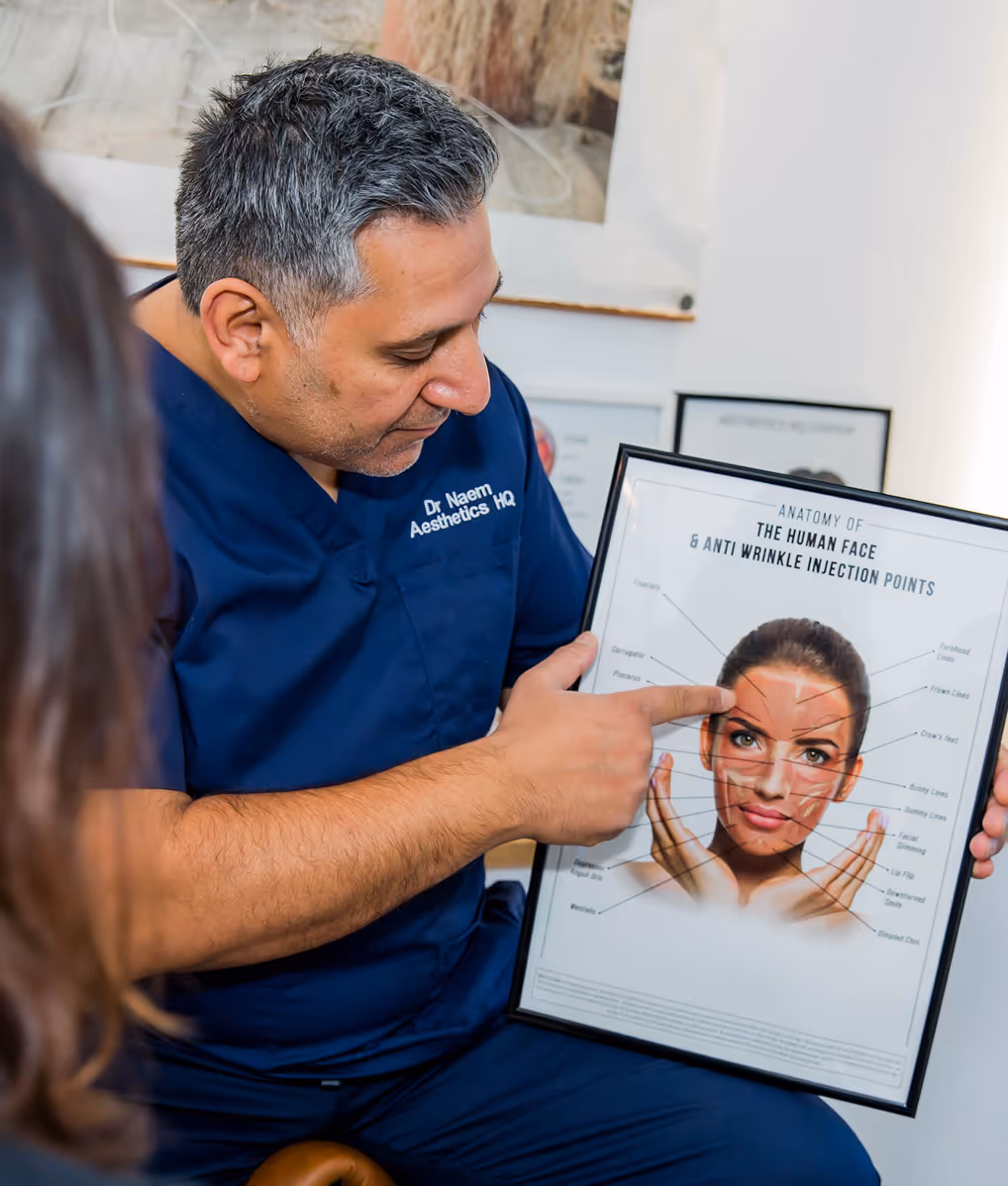 image of our team explaining anatomy to client