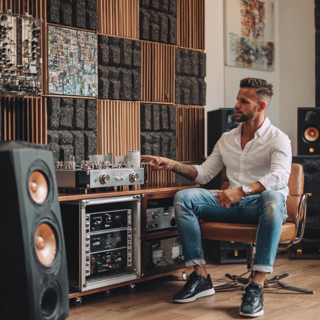 [background image] retail setting (for a tech gadgets store)