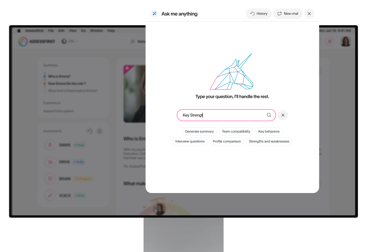 Copilot AI agent that HR can use to explore candidate profiles