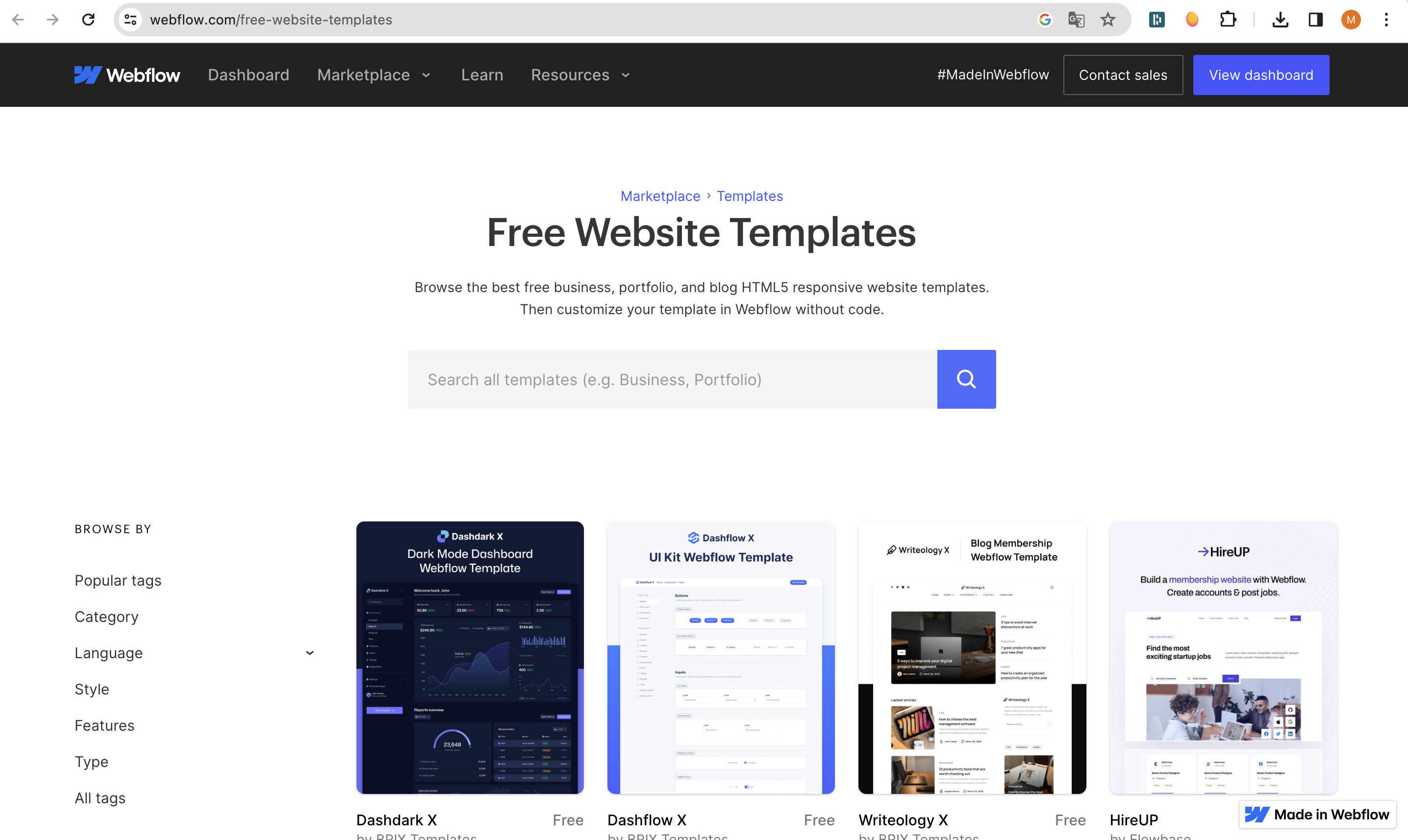 webflow-template