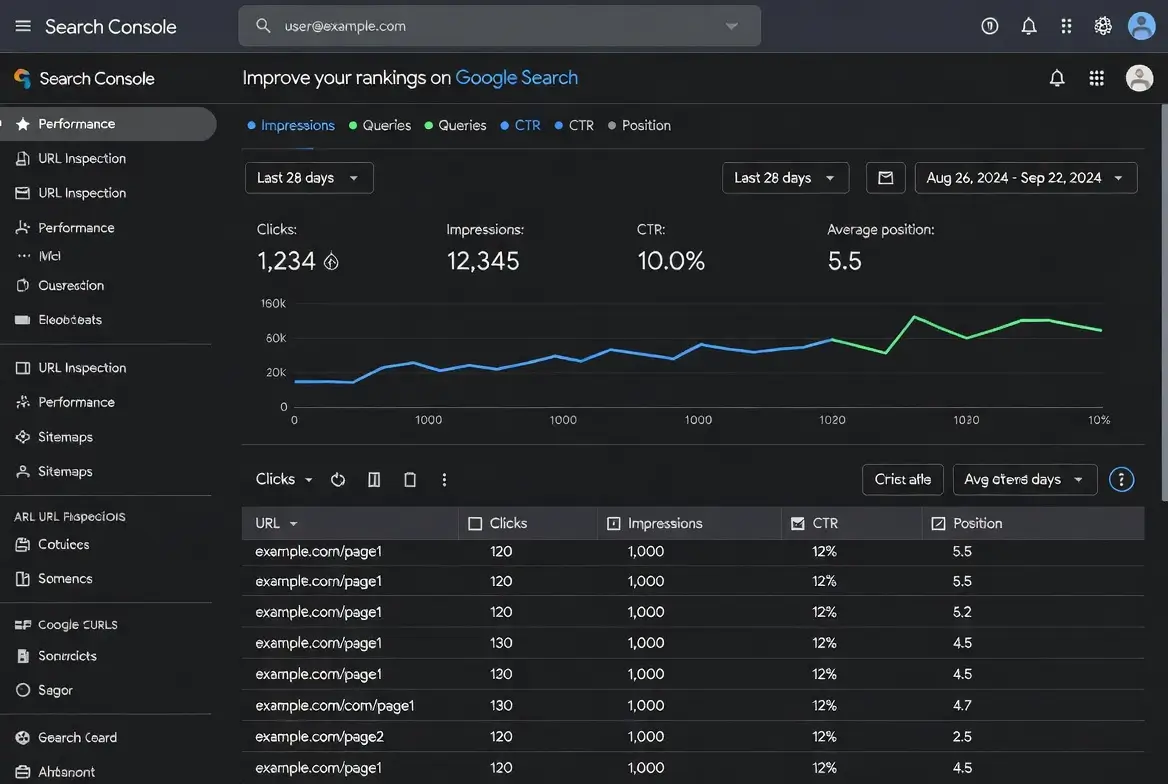 ctr, positions, taux de clic