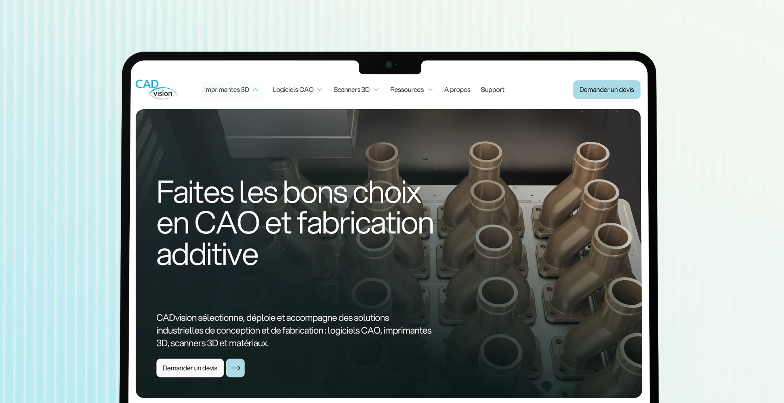 creation du site webflow cadvision par Synqro