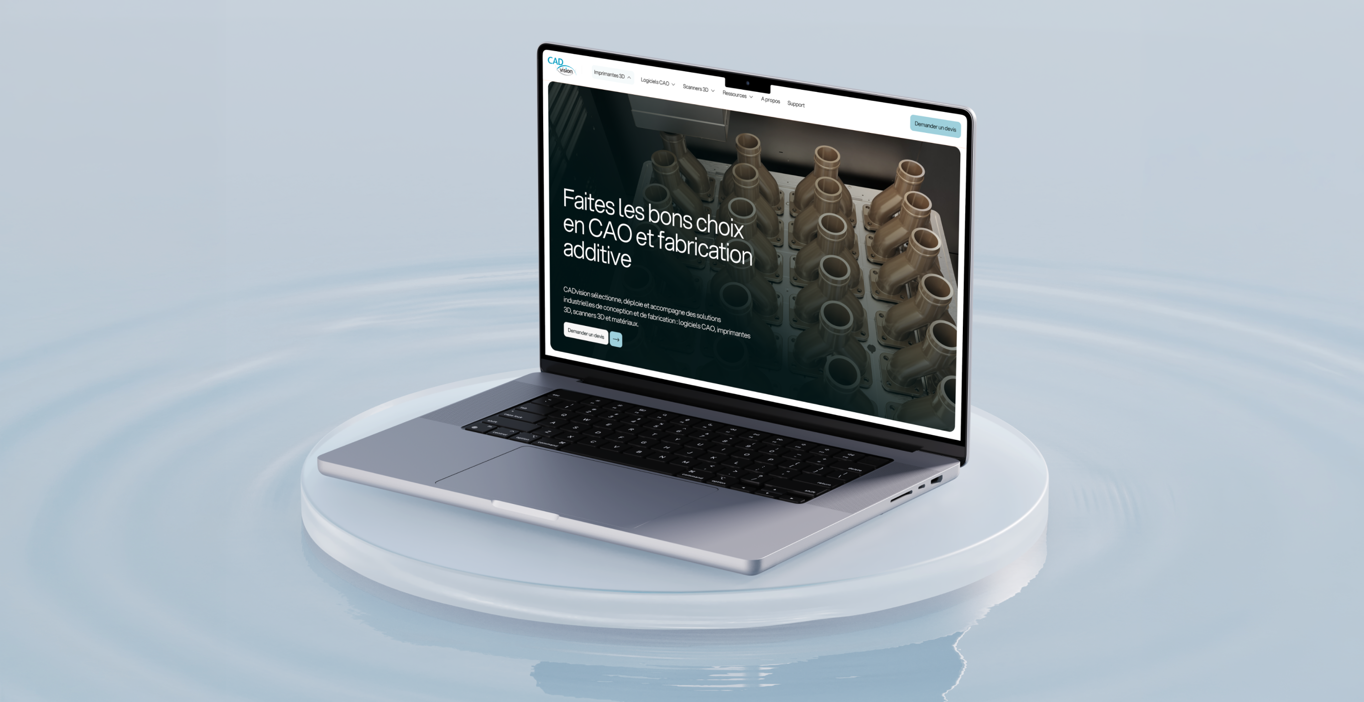 creation of the webflow cadvision site by Synqro