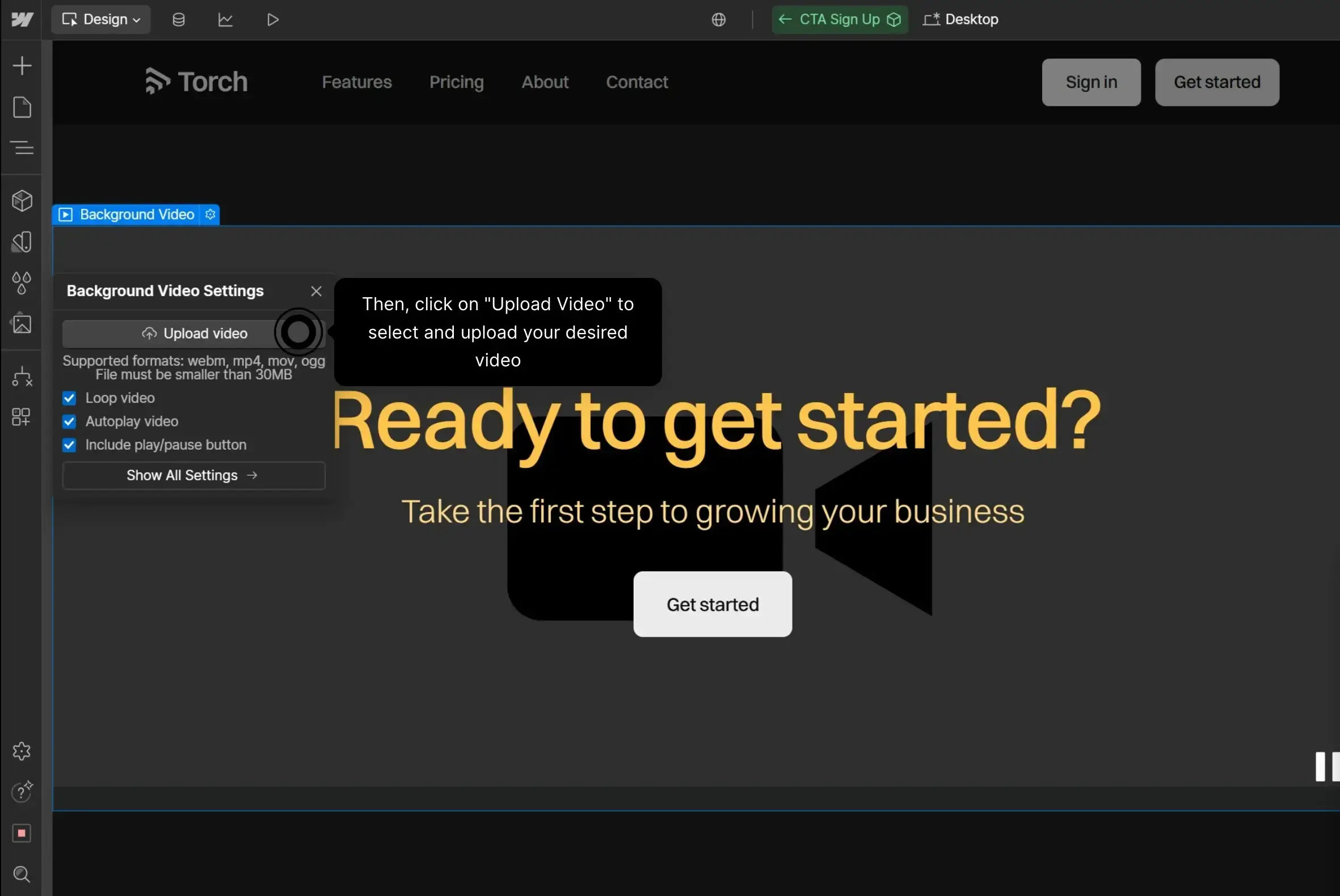 configuration et paramétrages de la vidéo