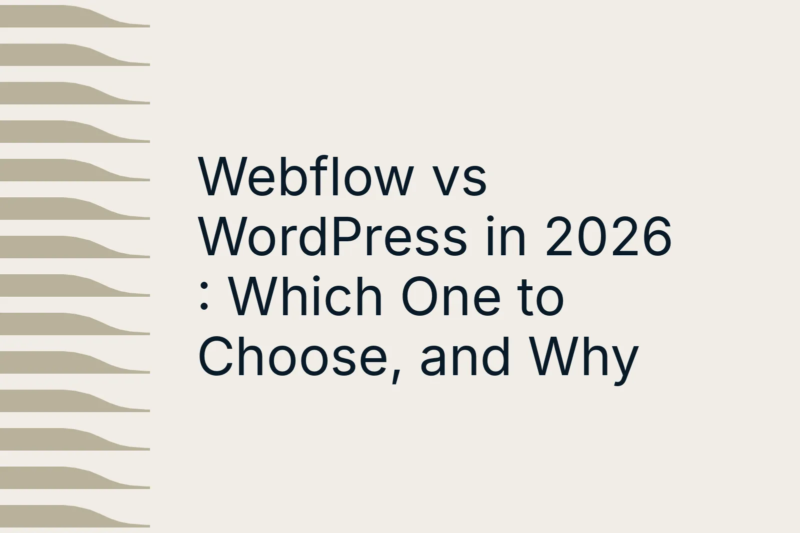 Synqro article thumbnail comparing Webflow and WordPress
