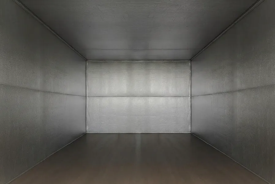 Insulated thermal liner installed inside a shipping container