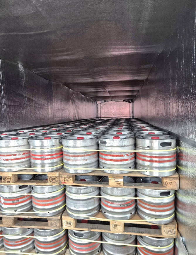 Flexitank protection inside a container