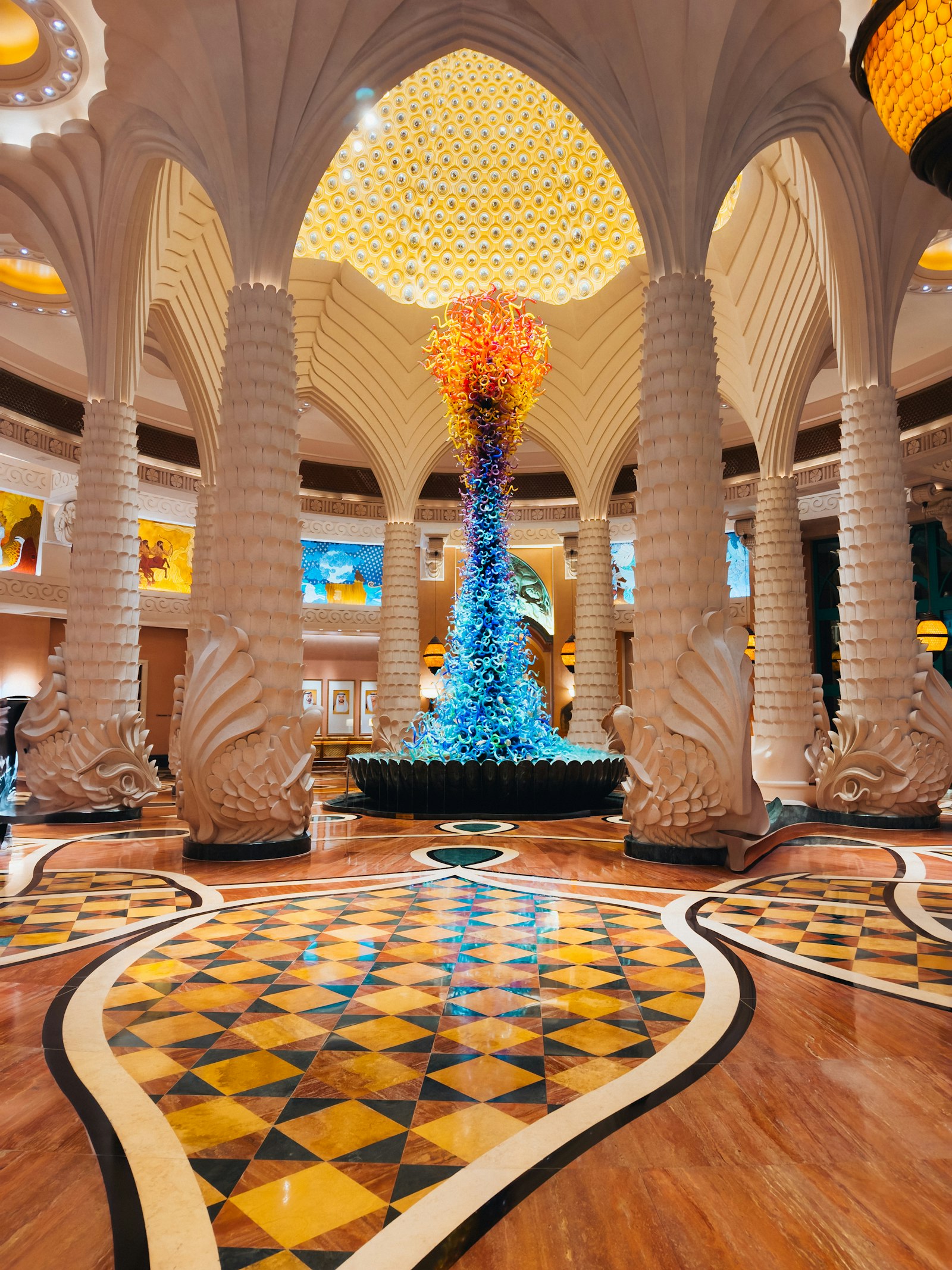 Luxury hotel lobby