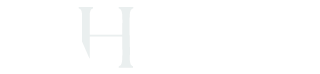 Stylized white letter H on a transparent background.