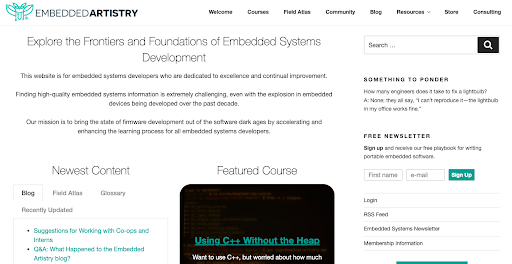 Embedded Artistry resources.