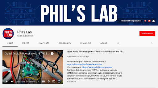 Phil's Lab youtube channel.