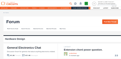 All About Circuits Forum.