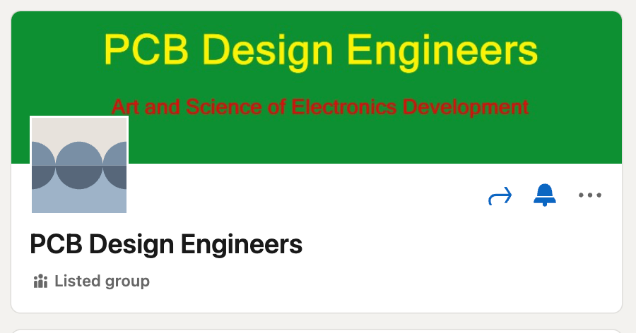 PCB Design Engineers LinkedIn group.