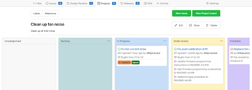 AllSpice project board.