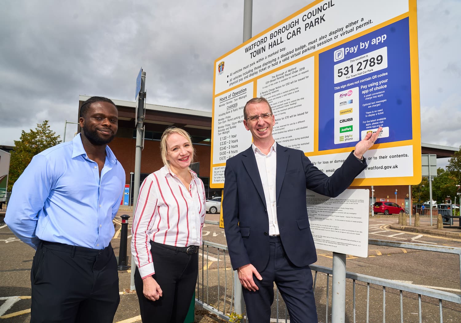 NPP team and Mayor with NPP sign