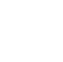 White stethoscope icon on a black background.