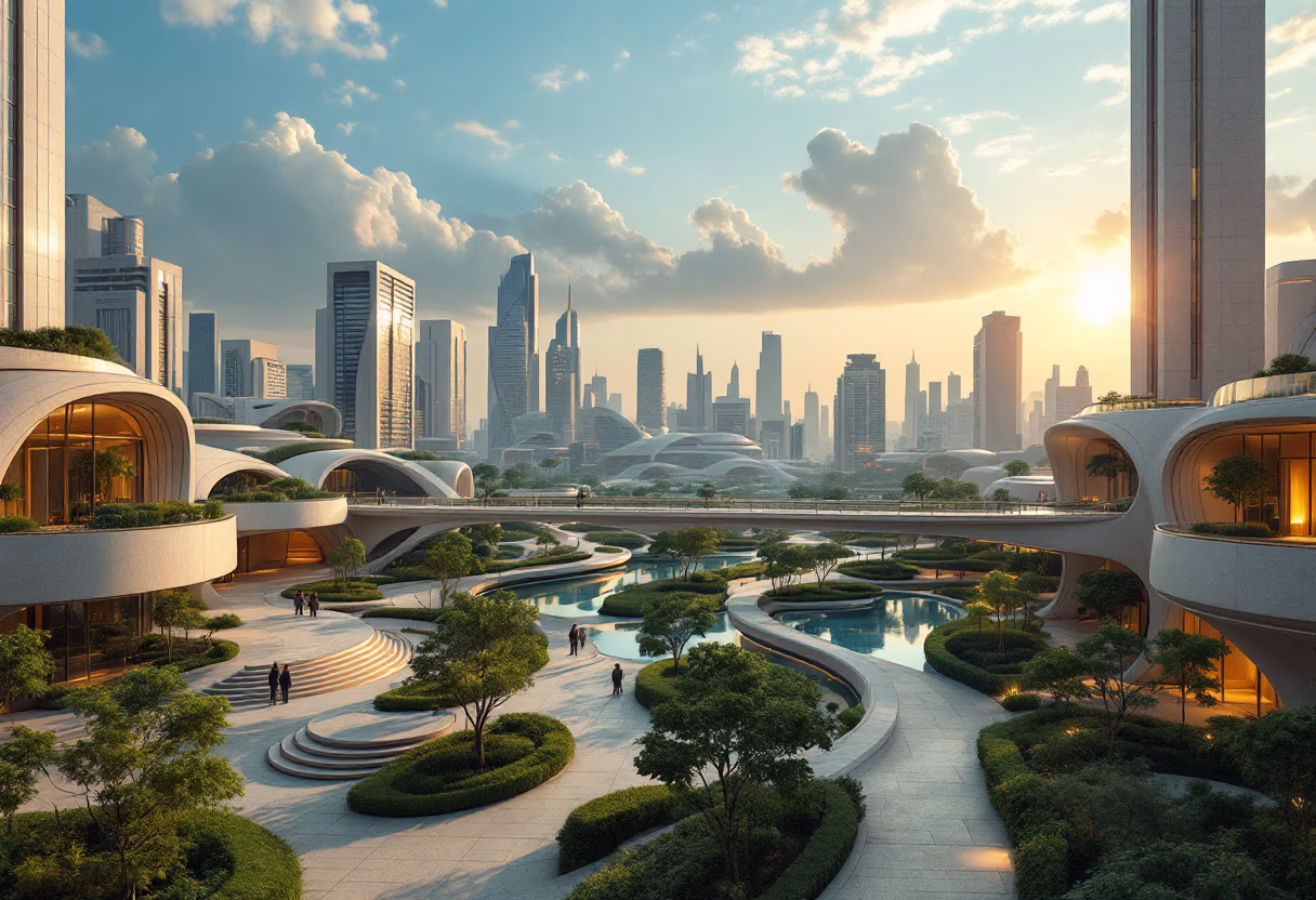 [background image] image of futuristic city landscape (for a game development company)