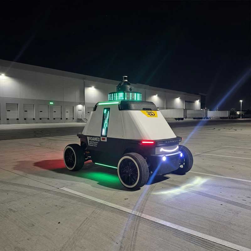 ROAMEO autonomous patrol robot on duty