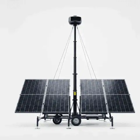 RIO solar security trailer with a mast camera