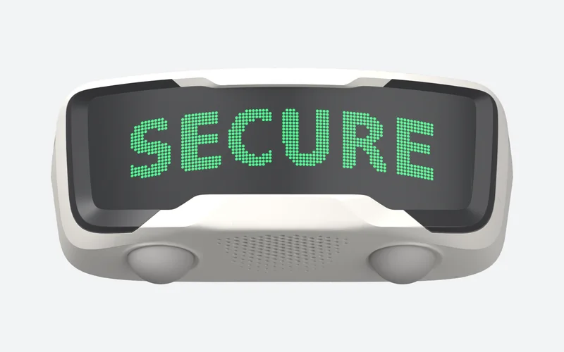 ROSA, straight on, LED display reading SECURE