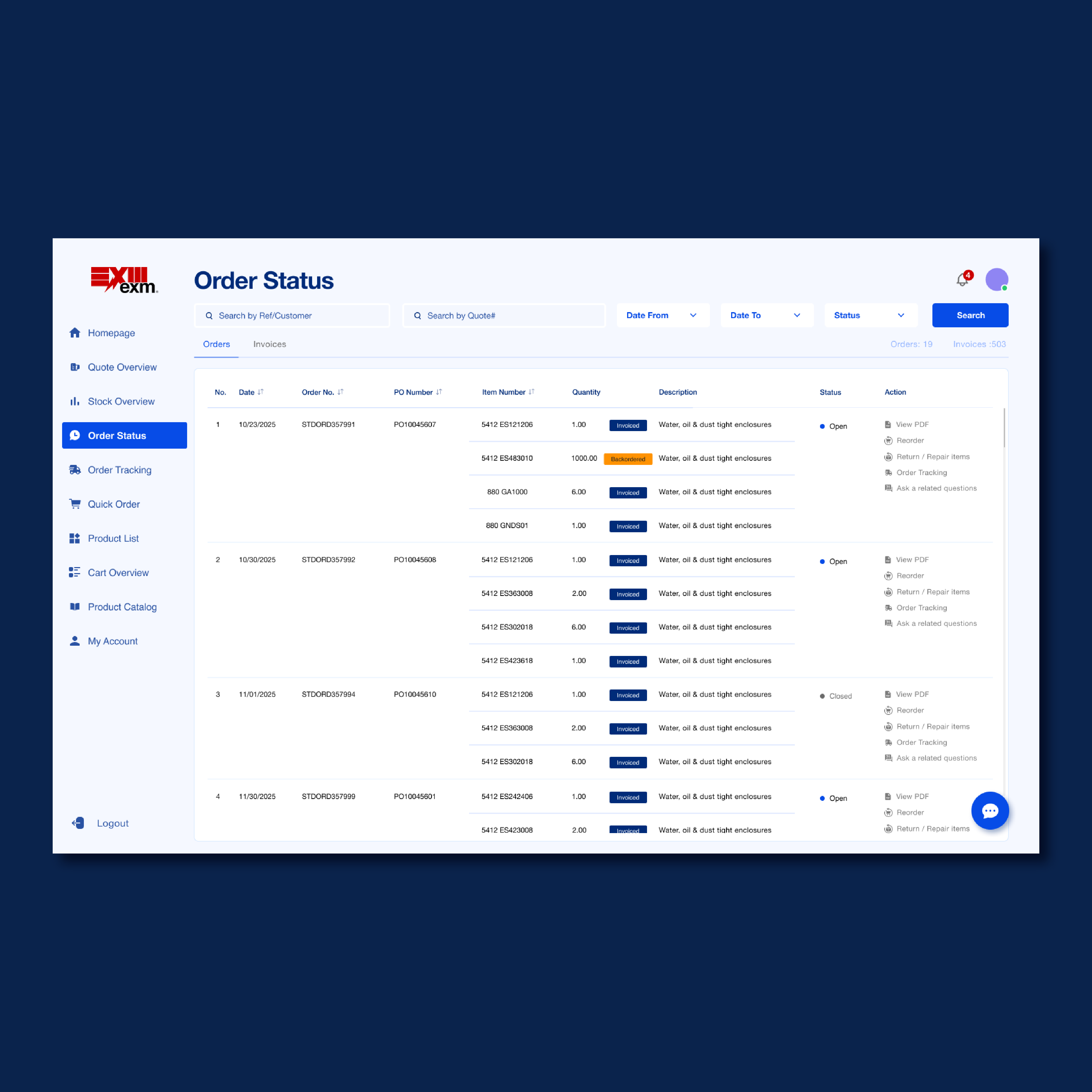 Initial app screen 1